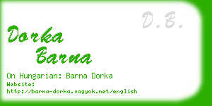 dorka barna business card